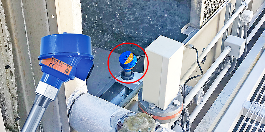 Hospital Cooling Tower Basin Guided Wave Level Sensor